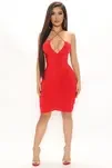 Плаття Fashion Nova Leanne Slinky Mini Dress &mdash; Red стрейч обтисле вечірнє клубне весна-літо - 2