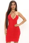 Плаття Fashion Nova Leanne Slinky Mini Dress &mdash; Red стрейч обтисле вечірнє клубне весна-літо - 5