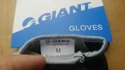 Рукавички сіро-червоні Giant на липучці зі шкіряними вставками вело, М - 4
