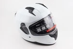 Шолом інтеграл, закритий (сертифікація DOT)+відкидні окуляри BLD-M67 L (59-60см), БІЛИЙ глянець - 1