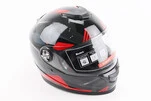 Шлем интеграл, закрытый BLD-М65 L (59-60см), ЧЕРНЫЙ/КРАСНО-СЕРЫЙ - 1