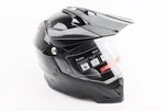Шлем кроссовый/эндуро/АТV со стеклом BLD-819-7 М (57-58см), ЧЕРНЫЙ глянец - 1