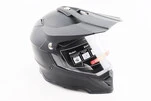 Шлем кроссовый/эндуро/АТV со стеклом BLD-819-7 М (57-58см), ЧЕРНЫЙ матовый - 1