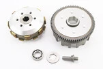 Зчеплення, маховик у зборі (6 болтів, маховик 73T) CB-150/200cc, тип 1 - 1