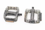 Педали MTB широкие 9/16" (102x97x26mm) поликарбонатные, чёрно-прозрачные NW-366PC - 1