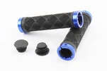 Ручки керма 130мм з затискачем Lock-On з двох сторін, чорно-сині TPE-093 - 1