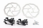 Гальмо Disk-brake переднє (F160/R140мм)+заднє (F180/R160мм), диски 160мм, кріпл. 6 болтів, чорні - 1