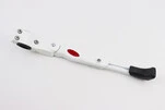 Подножка боковая задняя телескопическая для 24"- 26", крепление за перо рамы, алюминиевая, белая HS-001 - 1