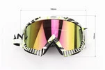 Окуляри кросові/ендуро/АТV, біло-чорно-зелені (дзеркальне скло), MJ-16 - 4