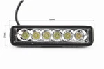 Фара дополнительная светодиодная влагозащитная - 6 LED с креплением, прямоугольная 150*37мм - 3