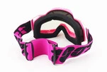 Окуляри кросові/ендуро/АТV, біло-рожеві (дзеркальне скло) - 2