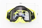 Окуляри кросові/ендуро/АТV, жовто-чорні (прозоре скло) - 4
