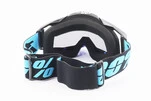 Окуляри кросові/ендуро/АТV, чорно-блакитні С187 (прозоре скло) - 2