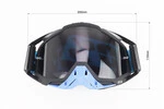 Окуляри кросові/ендуро/АТV, чорно-блакитні С187 (прозоре скло) - 4