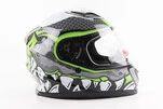 Шлем интеграл, закрытый BLD-M62 S (55-56см), СЕРЫЙ/НЕОНОВО-ЗЕЛЕНЫЙ "T-Rex" - 3