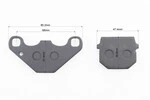 Гальмівні колодки (дискові) Suzuki AD50; KAWASAKI- AH 80 / KMX 125 / KDX 125 / KX 80 / KXF 250; HYOSUNG SD50; DAELIM-ET 250; - 2