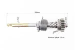 Вал заводної лапки у зборі (шестерня, пружина) 200мм, тип. 2 (косі зубці) - 2