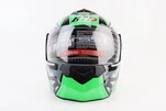 Шлем модуляр, закрытый с откидным подбородком+откидные очки BLD-159 S (55-56см), ЧЕРНО-ЗЕЛЕНЫЙ - 5