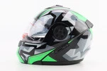 Шолом модуляр, закритий з відкидним підборіддям+відкидні окуляри BLD-159 М (57-58см), ЧОРНО-ЗЕЛЕНИЙ - 4