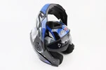 Шлем модуляр, закрытый с откидным подбородком+откидные очки BLD-159 S (55-56см), ЧЕРНО-СИНИЙ - 2