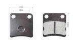 Гальмівні колодки (дискові) Honda DI050 / Tact 50; DAELIM GZ50; SYM- Orbit 50; KYMCO- MXU 400 к-кт 2шт - 2