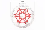 Тормозной диск 180мм, крепл. 6 болтов, на алюминиевом пауке, красный FD-01 - 3