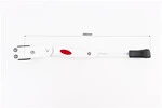 Подножка боковая задняя телескопическая для 24"- 26", крепление за перо рамы, алюминиевая, белая HS-001 - 2