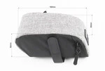 Сумка під сидіння, кріпл. на липучці, чорно-сіра - 4