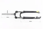 Вилка 29" амортизаційна, без різьби 1-1/8" (28,6мм), шток 260мм, з ходом 80мм, Disk-brake, Preload, алюмінієва, чорна XCE 28 - 4