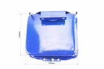 Бак топливный R190N, 270x210x165mm, потайная горловина, отверстие под кран топливный, СИНИЙ - 4