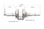 Колінвал 168F/170F (D шийки-30mm, H-85mm, L-255mm) під шпонку D-19mm - 2