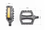 Педалі MTB 9/16" (80x80x25mm) пластикові, чорні (без підшипників) - 2