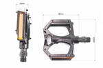Педали MTB широкие 9/16" (100x100x23mm) алюминиевые, чёрные M195DU - 2
