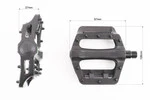 Педали MTB широкие 9/16" (108x108x27mm) пластиковые, чёрные NW-284 - 2