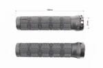 Ручки руля 130мм с зажимом Lock-On, чёрные - 2