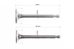 Клапан впускной (h-84; D-30; d-6,5), выпускной (h-83,5; D-26; d-6,5) к-кт 2шт 173F/177F - 2
