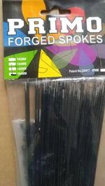 Спиці Primo Forged _182мм_, 50шт, спиць чорних + 50шт ніпелів латунних 14мм
