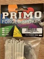 Спиці Primo Forged _182мм_, 50шт, спиць білих + 50шт ніпелів латунних 14мм