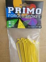 Спиці Primo Forged _186мм_, 50шт, спиць жовтих + 50шт ніпелів латунних 14мм