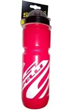 Фляга пластикова 800мл, із захисною кришкою, червоно-біла SWB-528-L