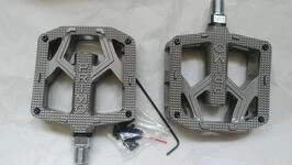 Педалі магнієві Primo Balance magnesium platform, 4 ПРОМ підшипника Cr-Mo вісь,сірі