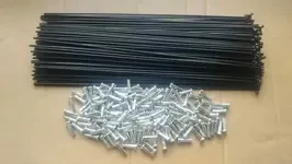 Спиця велосипедна 259мм чорна 14G (2мм) + ніпель 16мм