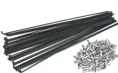 Спиця велосипедна 255мм чорна 14G (2мм) + ніпель 12мм