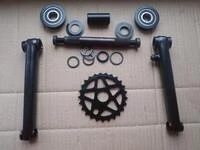 Велосипедна система KHE bikes 4130 Cr-Mo шатуни + USA каретка на промах + зірка 25Т