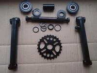 Велосипедна система KHE bikes 4130 Cr-Mo шатуни + USA каретка на промах + зірка 25Т