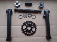 Велосипедна система KHE bikes 4130 Cr-Mo шатуни + євро каретка на промах + зірка 25Т