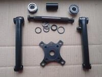 Велосипедна система KHE bikes 4130 Cr-Mo шатуни + євро каретка на промах + перехідник на 104BCD