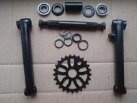 Велосипедна система KHE bikes 4130 Cr-Mo шатуни + mid каретка на промах + зірка 25Т