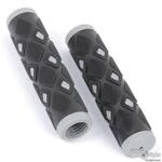 Ручки керма X17 Rombik 125 мм гелев. ромб, чорно-сірі