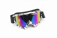 Окуляри кросові/ендуро/АТV, чорно-білі (дзеркальне скло)